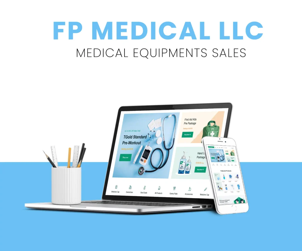 medical store online shopping website design